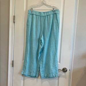 Talbots Aqua Wide Leg Pants